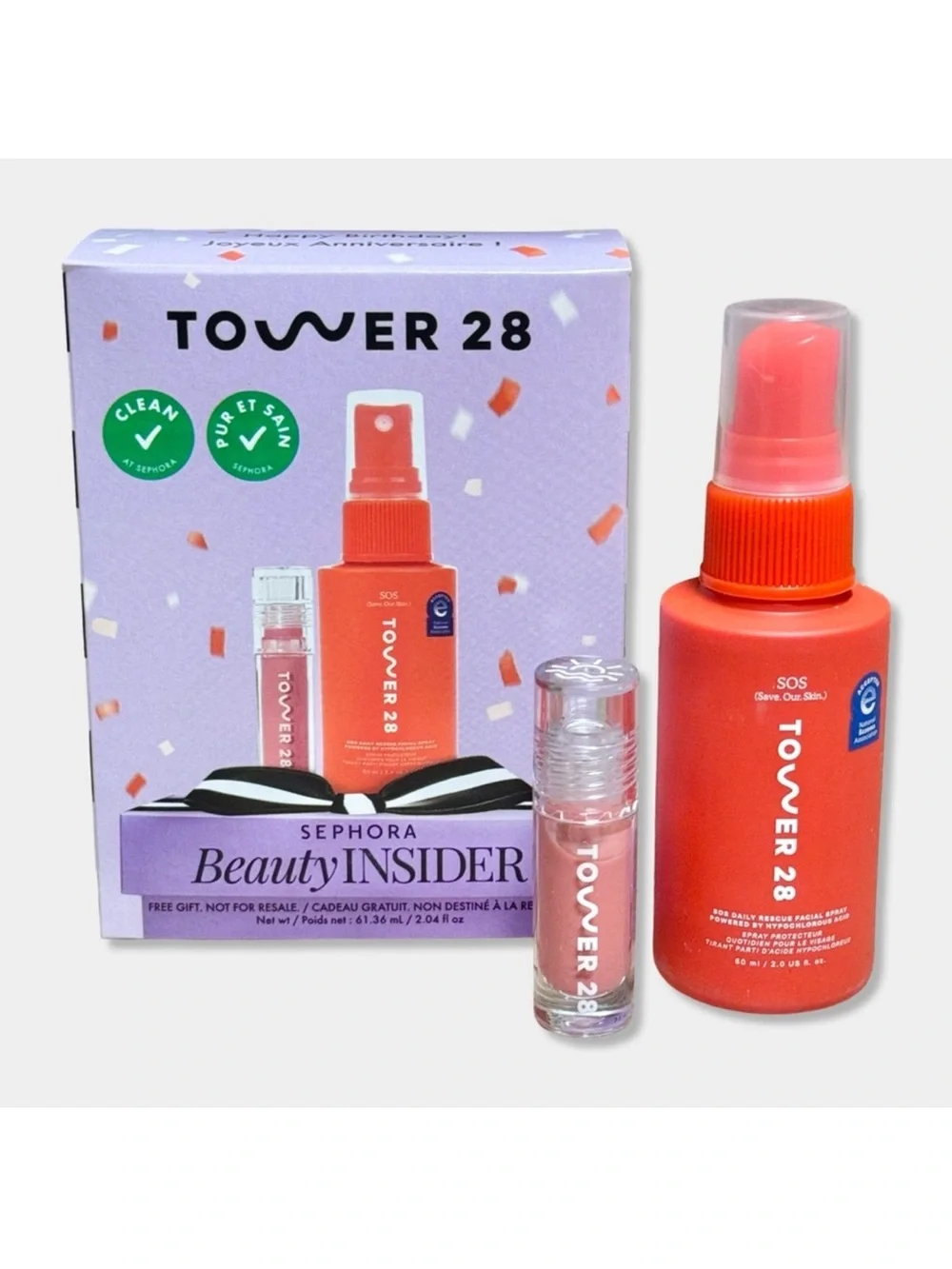 Tower 28 Sephora Beauty Insider Skincare & Lip Set New